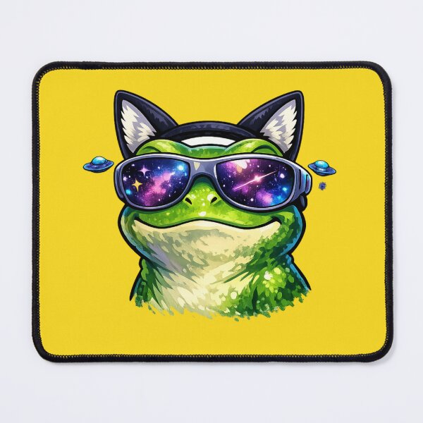Item preview, Cosmic frog with futuristic glasses designed and sold by FroggyOnly.