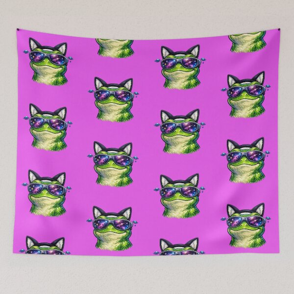 Item preview, Cosmic frog with futuristic glasses designed and sold by FroggyOnly.