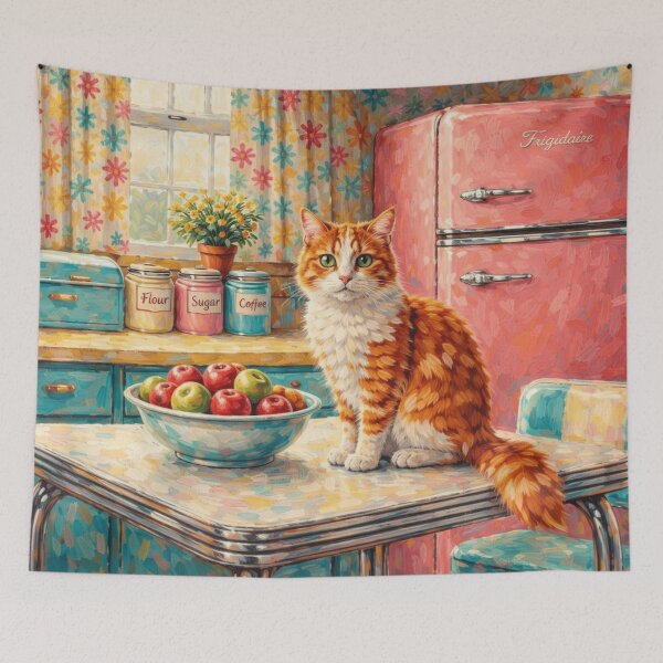 Item preview, Kitty In A Vintage Kitchen designed and sold by VFWChuck.