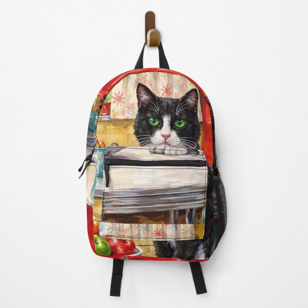 Item preview, Black And White Cat In Mid Century Kitchen designed and sold by VFWChuck.