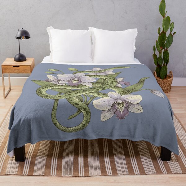 Item preview, Green Vine Snake Among Orchid Blooms designed and sold by BirdsnStuff.