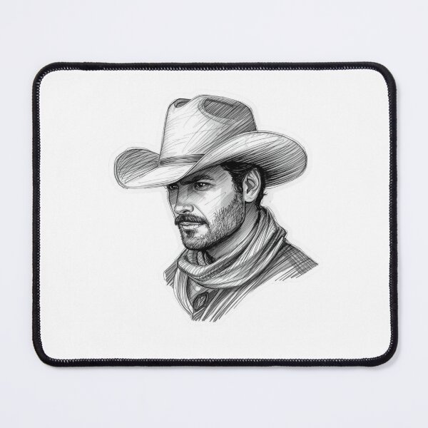 Item preview, cowboy sketch designed and sold by Jara Palis.