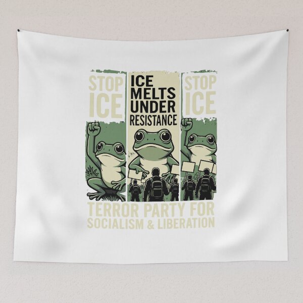 Item preview, Stop ICE Resistance Frog Political Protest Tee designed and sold by Evaevonechi.