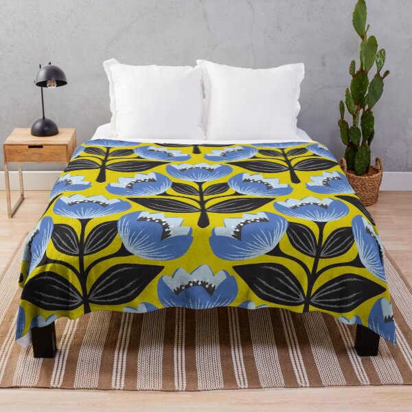 Item preview, Bright and bold tulips in yellow and blue designed and sold by Jennifer Ladd.