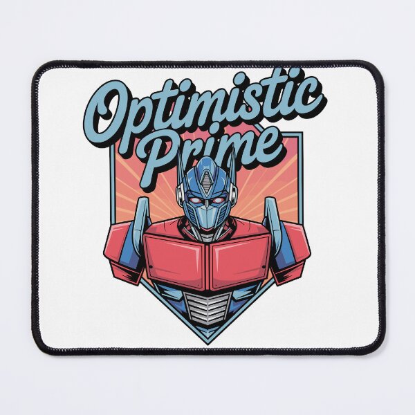 Item preview, Optimistic Prime Retro Robot Parody Graphic designed and sold by Evaevonechi.