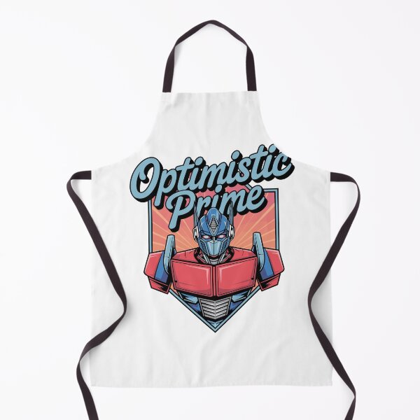 Item preview, Optimistic Prime Retro Robot Parody Graphic designed and sold by Evaevonechi.