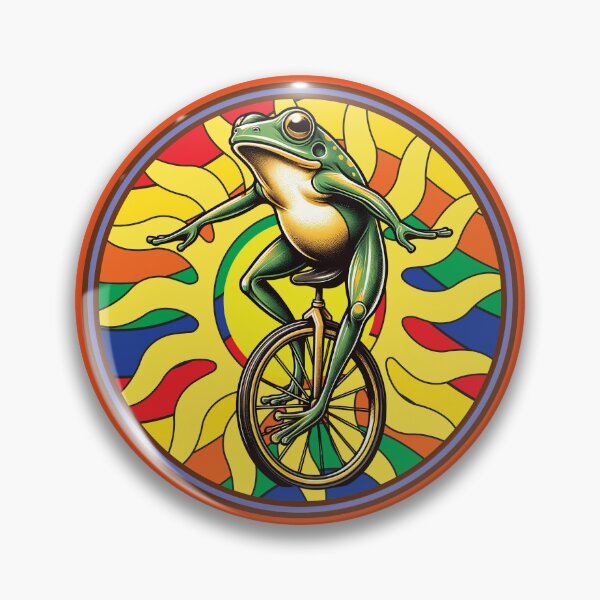 Item preview, Psychedelic Frog on a Unicycle designed and sold by Analog Aura .