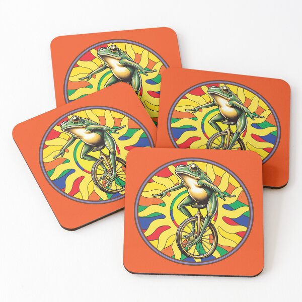 Item preview, Psychedelic Frog on a Unicycle designed and sold by Analog Aura .