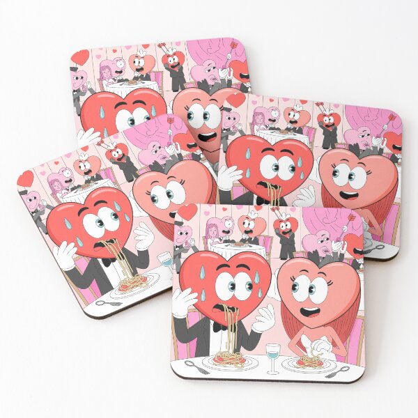 Item preview, Awkward Spaghetti Valentine's | Funny Heart Characters Date designed and sold by Midnight Veil Designs.
