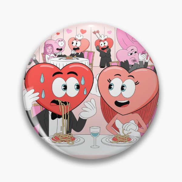 Item preview, Awkward Spaghetti Valentine's | Funny Heart Characters Date designed and sold by Midnight Veil Designs.