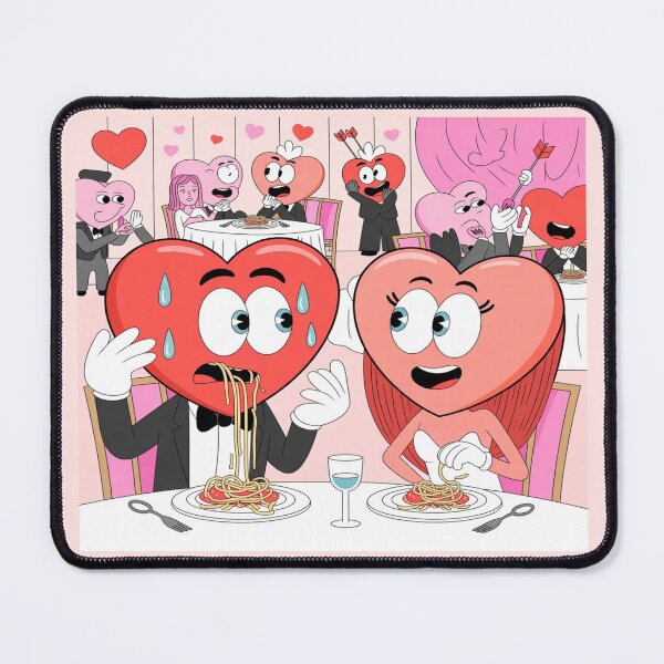 Item preview, Awkward Spaghetti Valentine's | Funny Heart Characters Date designed and sold by Midnight Veil Designs.