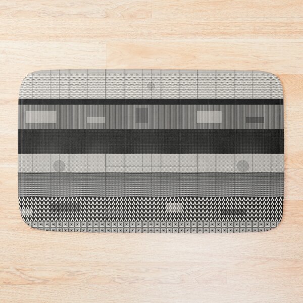 Item preview, Otti Berger Inspired Monochrome Stripe Weave - Abstract Geometric Textile Pattern designed and sold by The boys.