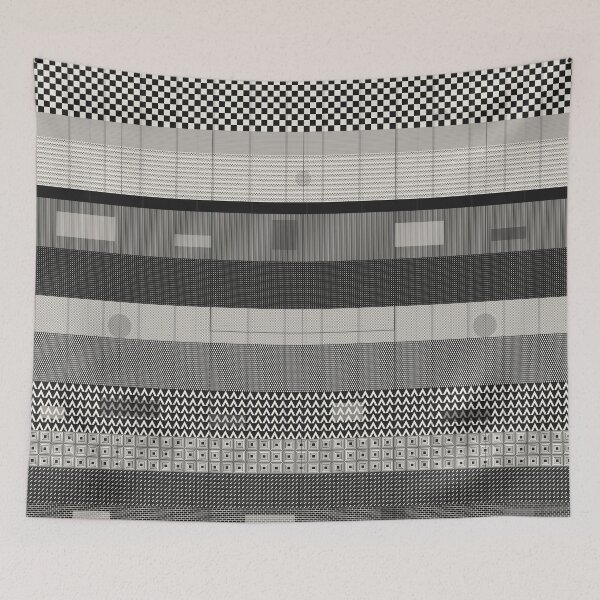 Item preview, Otti Berger Inspired Monochrome Stripe Weave - Abstract Geometric Textile Pattern designed and sold by The boys.
