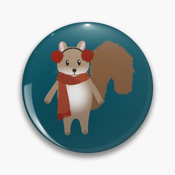 Item preview, Woodland squirrel in earmuffs  designed and sold by Jennifer Ladd.