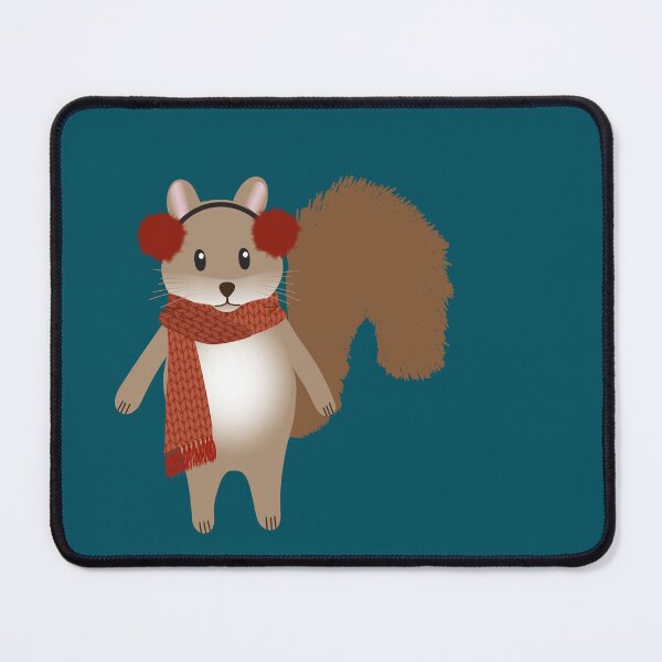 Item preview, Woodland squirrel in earmuffs designed and sold by Jennifer Ladd.