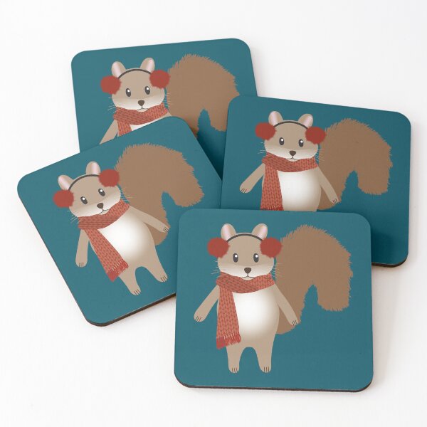Item preview, Woodland squirrel in earmuffs  designed and sold by Jennifer Ladd.