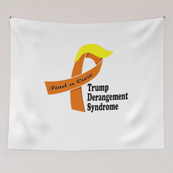 Item preview, Trump Derangement Syndrome Find a Cure Awareness Ribbon designed and sold by Evaevonechi.