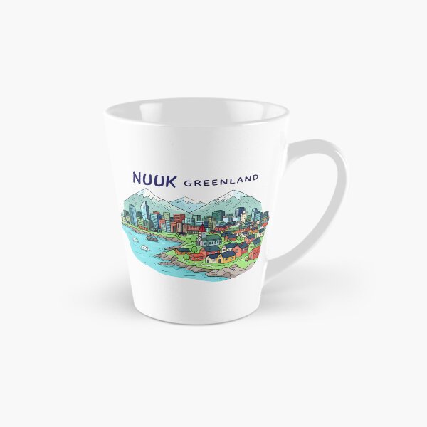 Item preview, Copy of Nuuk Greenland Cute And Colorful Landscape With Flag designed and sold by HowToCanadian.