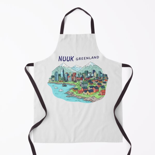 Item preview, Copy of Nuuk Greenland Cute And Colorful Landscape With Flag designed and sold by HowToCanadian.