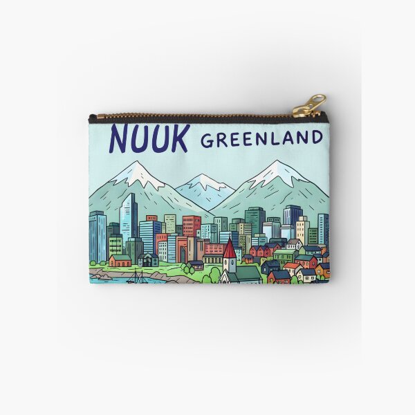 Item preview, Copy of Nuuk Greenland Cute And Colorful Landscape With Flag designed and sold by HowToCanadian.