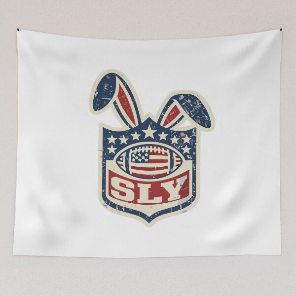 Item preview, SLY Retro American Football Bunny Shield Graphic designed and sold by Evaevonechi.
