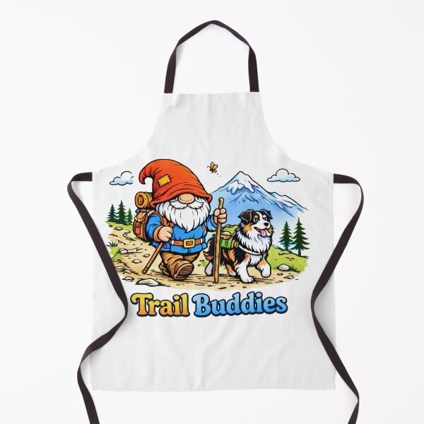 Item preview, Trail Buddies: Gnome Hiking with Aussie Dog in the Mountains designed and sold by Moriarty's Digital Visions.