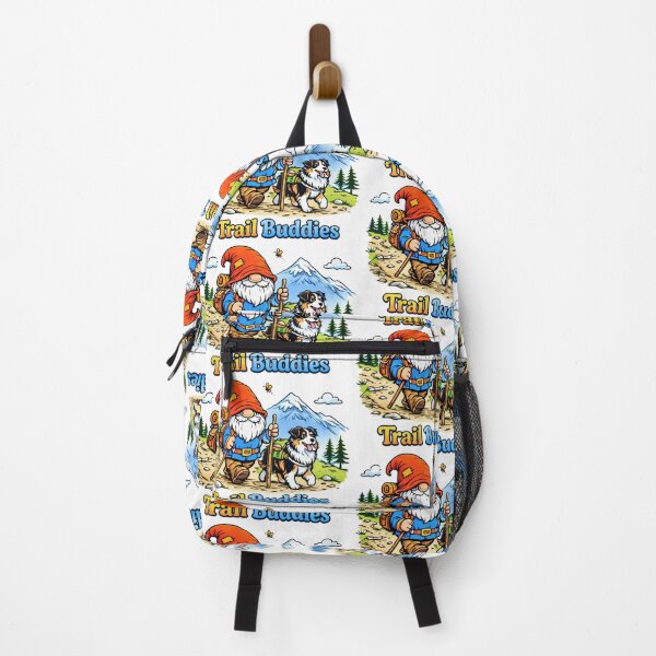Item preview, Trail Buddies: Gnome Hiking with Aussie Dog in the Mountains designed and sold by Moriarty's Digital Visions.