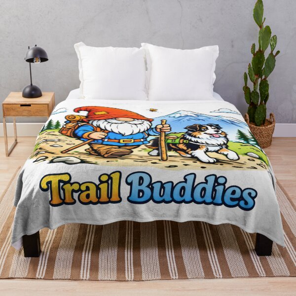 Item preview, Trail Buddies: Gnome Hiking with Aussie Dog in the Mountains designed and sold by Moriarty's Digital Visions.