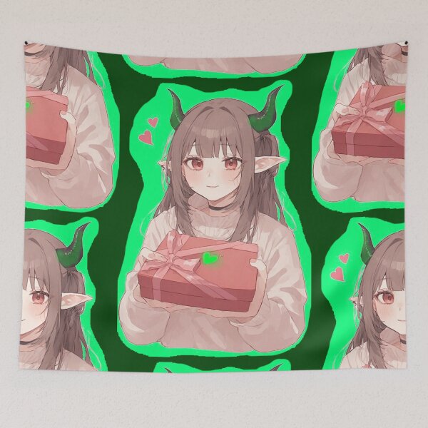 Item preview, Demon girl on Valentine's Day designed and sold by ArtsJulian.