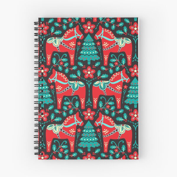 Item preview, Dala horse Christmas pattern designed and sold by Jennifer Ladd.