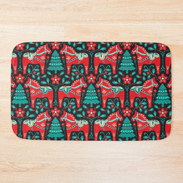 Item preview, Dala horse Christmas pattern designed and sold by Jennifer Ladd.