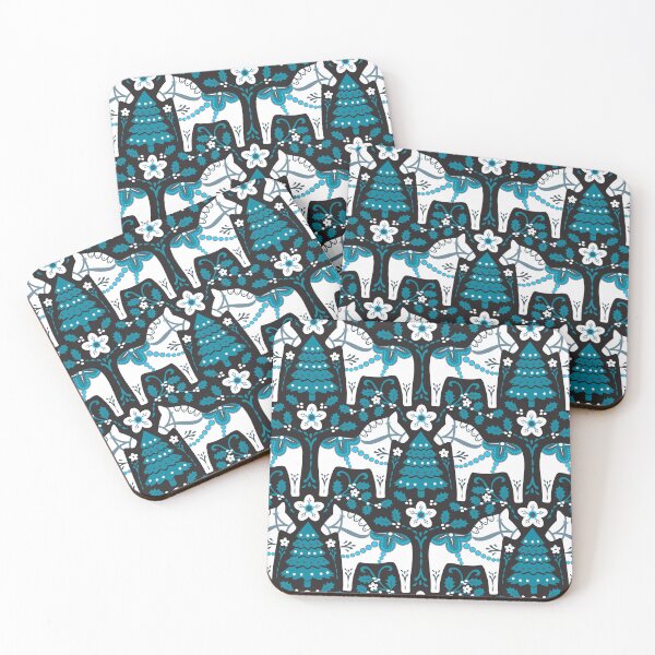 Item preview, Dala horse Christmas pattern designed and sold by Jennifer Ladd.
