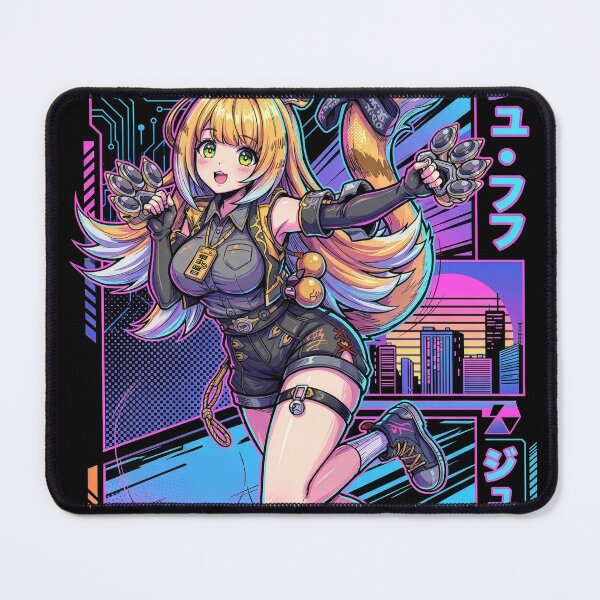 Item preview, Ju Fufu Zenless Zone Zero Synthwave Retro Neon Tiger designed and sold by Senpaiwaves.