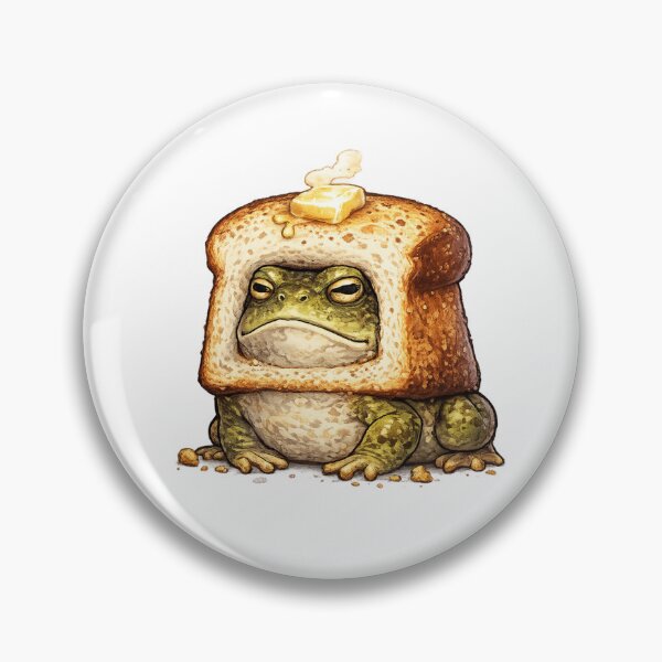 Aperçu de l'œuvre drole de grenouille avec tete de pain créée et vendue par FroggyOnly.