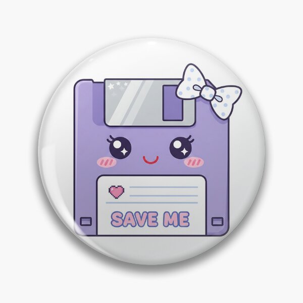 Item preview, Kawaii Purple Floppy Disk – Save Me designed and sold by GlobalBoom.