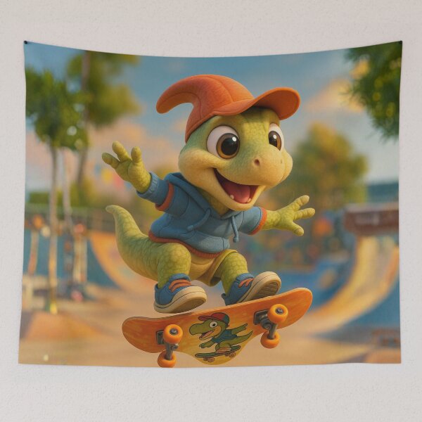 Item preview, Skater Parasaurolophus Dinosaur designed and sold by Sillytoe.