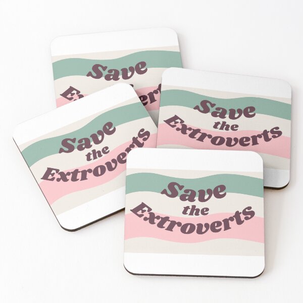 Item preview, Save the Extroverts Sticker, Funny Retro Aesthetic Quirky Design designed and sold by Wickers8.