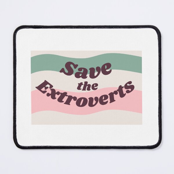 Item preview, Save the Extroverts Sticker, Funny Retro Aesthetic Quirky Design designed and sold by Wickers8.