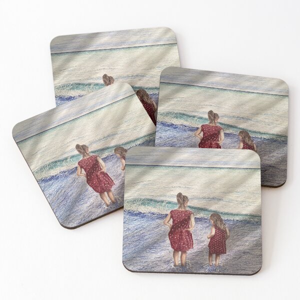 Item preview, Sisters at the beach drawn with colored pencils designed and sold by Art Class.