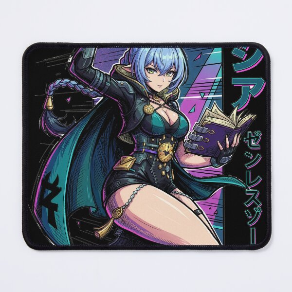 Item preview, Synth Retrowave Lucia Elowen Zenless Zone Zero Art designed and sold by Senpaiwaves.