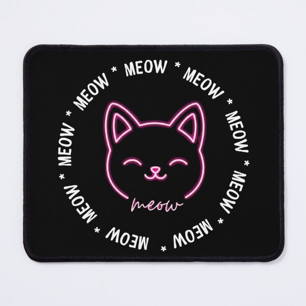 Item preview, Cute Pink Neon Cat - Meow Circle Art designed and sold by MeooWorld.