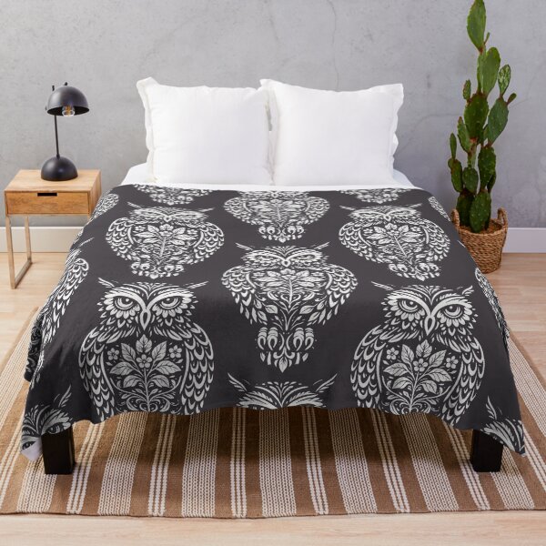Item preview, Ornate Owl Floral Illustration designed and sold by PrettyRottenCo.