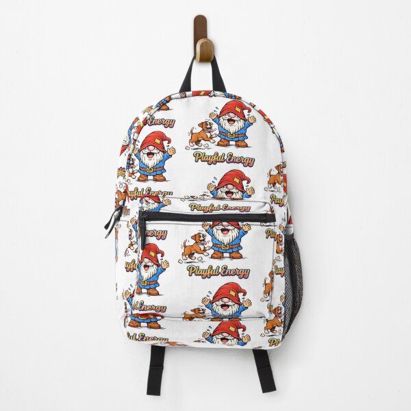Item preview, Playful Energy – Laughing Gnome with Boxer Puppy Illustration designed and sold by Moriarty's Digital Visions.
