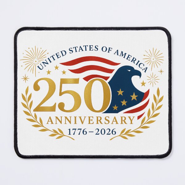 Item preview, United States of America 250th Anniversary Eagle Emblem (1776–2026), for White Background designed and sold by Alinamatt.