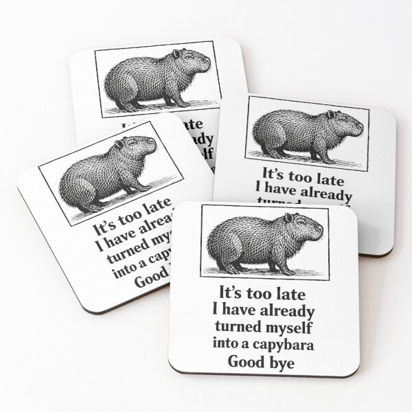 Item preview, already turned myself into a capybara  designed and sold by sollunadesignns.