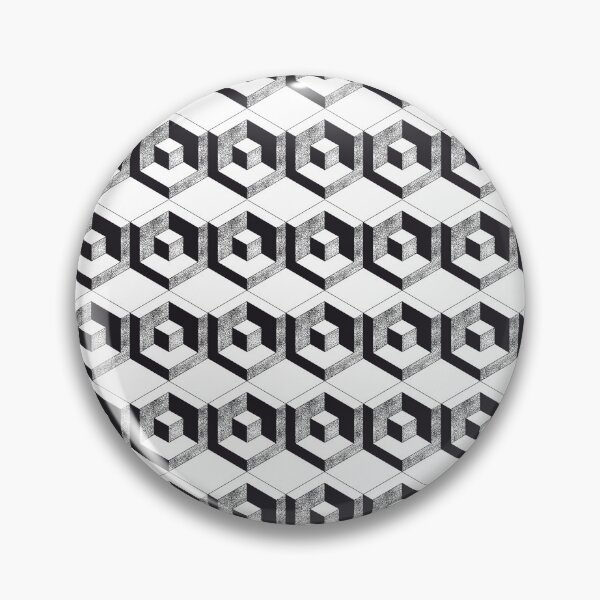 Item preview, Isometric pattern black and white cubes designed and sold by Good_Things.
