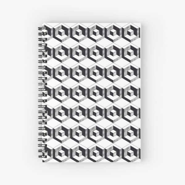Item preview, Isometric pattern black and white cubes designed and sold by Good_Things.
