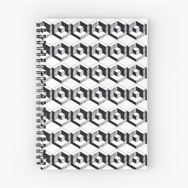 Item preview, Isometric pattern black and white cubes designed and sold by Good_Things.