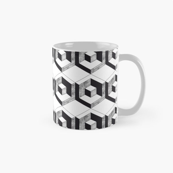 Item preview, Isometric pattern black and white cubes designed and sold by Good_Things.