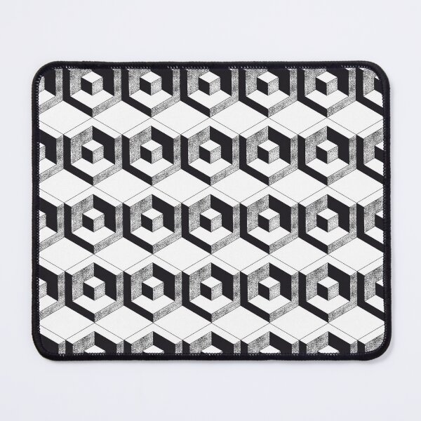 Item preview, Isometric pattern black and white cubes designed and sold by Good_Things.